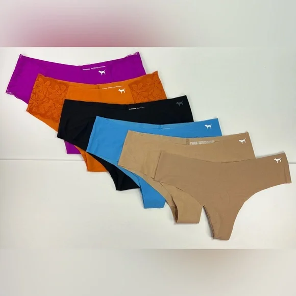 UNWORN PINK Victoria’s Secret Underwear - cheeksters and thong, multicolor - Picture 1 of 4